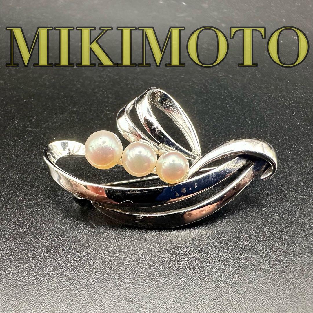 極美品✨　MIKIMOTO ミキモト　パール　ブローチ　ロゴ　刻印　1466 極美品✨ MIKIMOTO ミキモト パール ブローチ ロゴ 刻印 1466