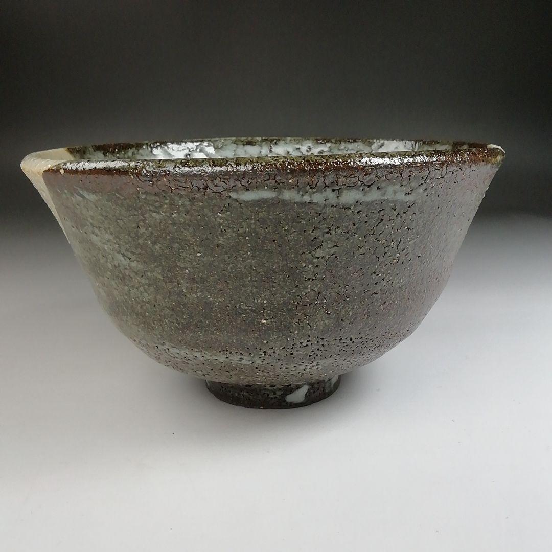 T11 茶碗 『斑唐津手 茶碗』『奥村考山造』 共箱 抹茶碗 茶道具