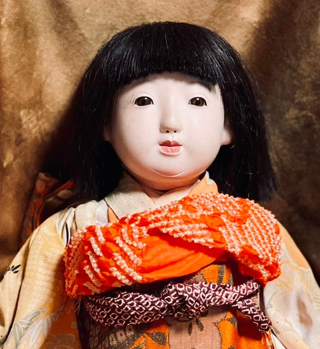 シュー2さま専用】市松人形 女の子 龍月 45cm アンティークドール 骨董