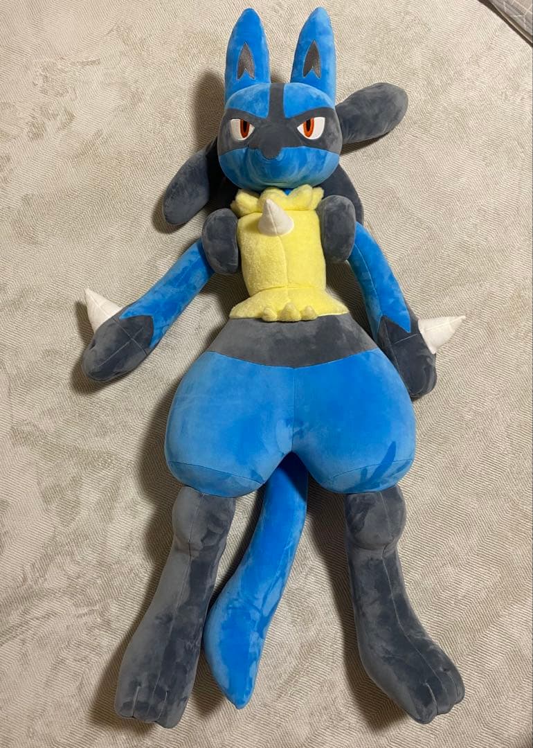 等身大ルカリオ ぬいぐるみ はじめよう、等身大ルカリオがいる生活 「ダイパ」人気ポケモンが1/1