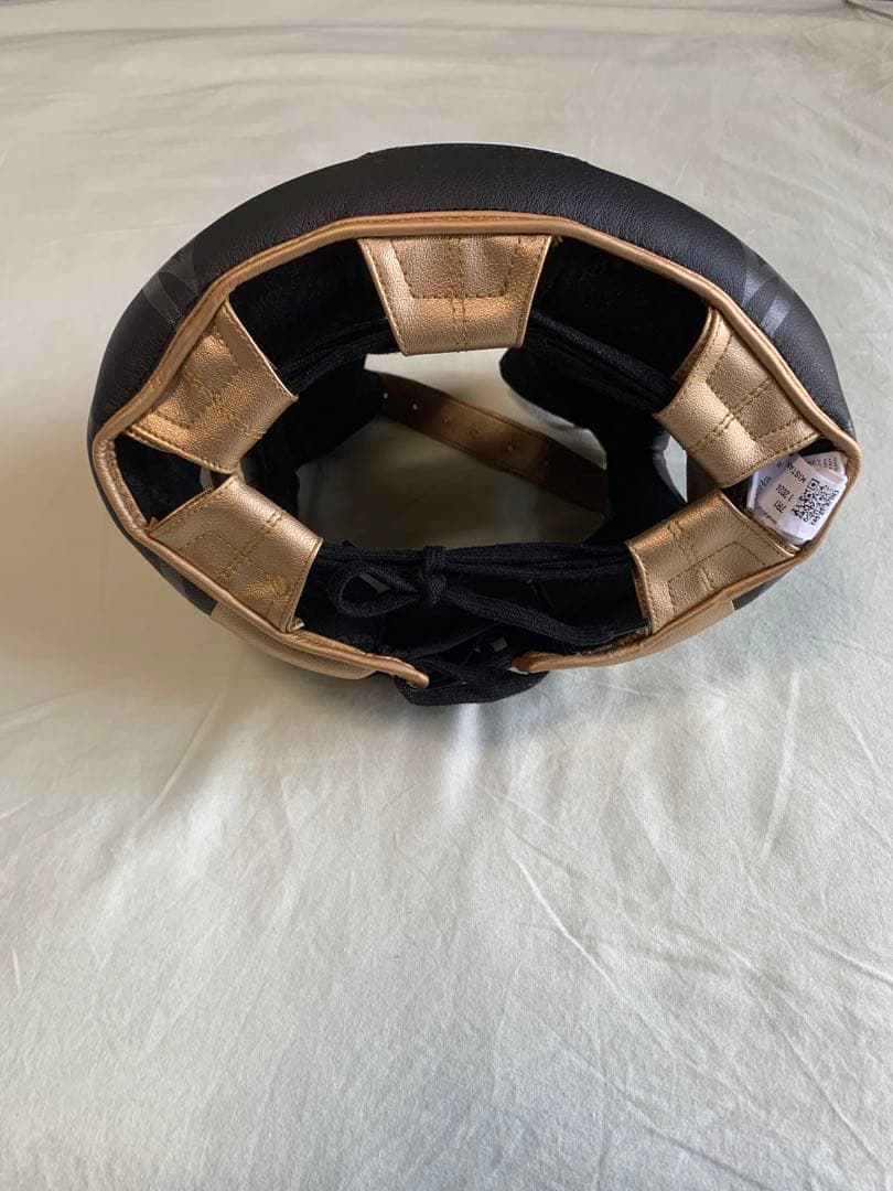 RIVAL ヘッドギア 黒/金 耳保護付き 武道・格闘技