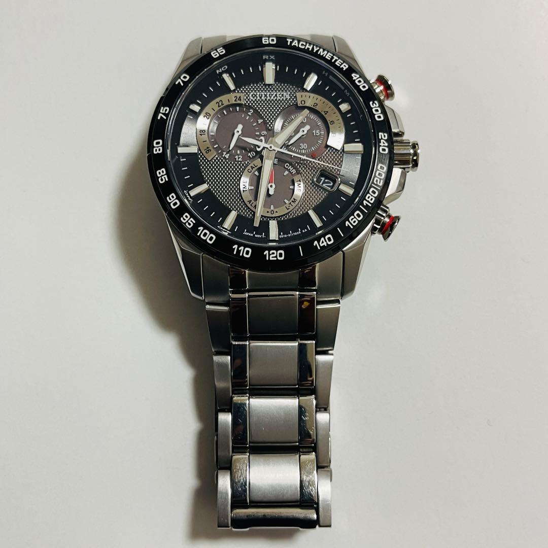 良品 稼動品 シチズン アテッサ　チタン　クロノグラフAT3024-51E