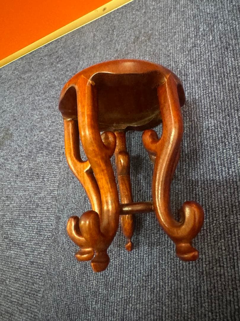 1623 花梨唐木天然木ミニ花台飾台香炉台中国美術