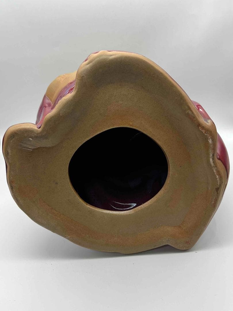 清时代 鈞窯紫紅釉弥勒菩薩窯変釉辰砂唐物古賞物(B-31)