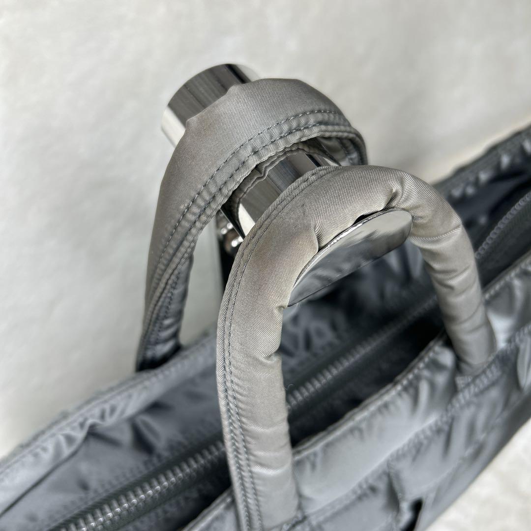 美品 廃盤品 ポーター タンカー 2WAYブリーフトートバック シルバーグレー