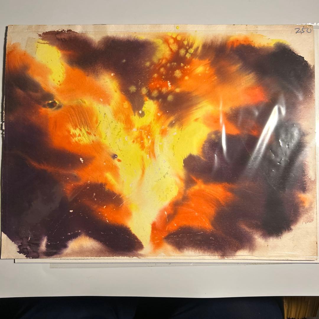 「大空魔竜ガイキング」セル画＋直筆背景　金田伊功　フジヤマミドリ