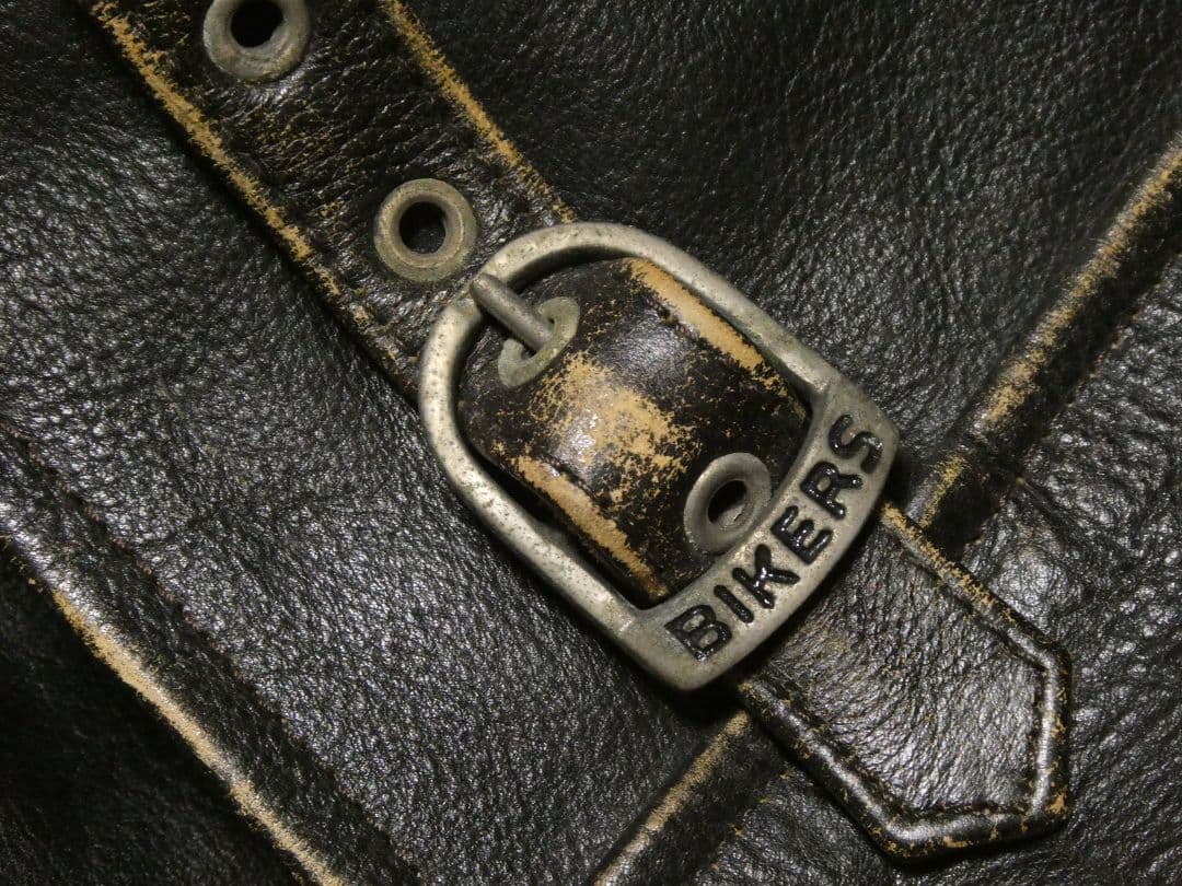 ヴィンテージ！USED加工！ライナー付き完品！短丈シングルレザー