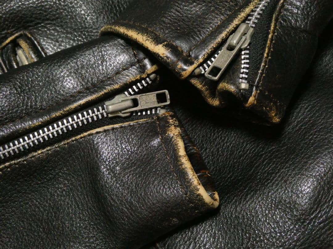 ヴィンテージ！USED加工！ライナー付き完品！短丈シングルレザー