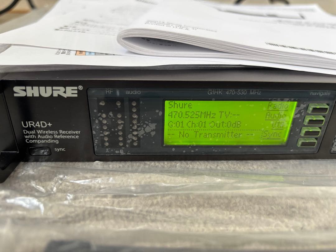 SHURE UR4D+ ワイヤレスレシーバー