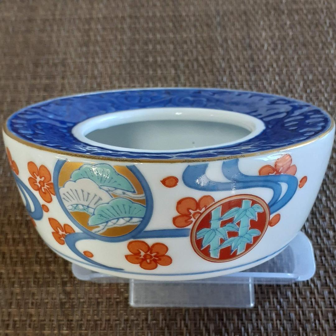 秀峰】鶴と松の陶器皿【有田焼】 陶器雑貨の模様