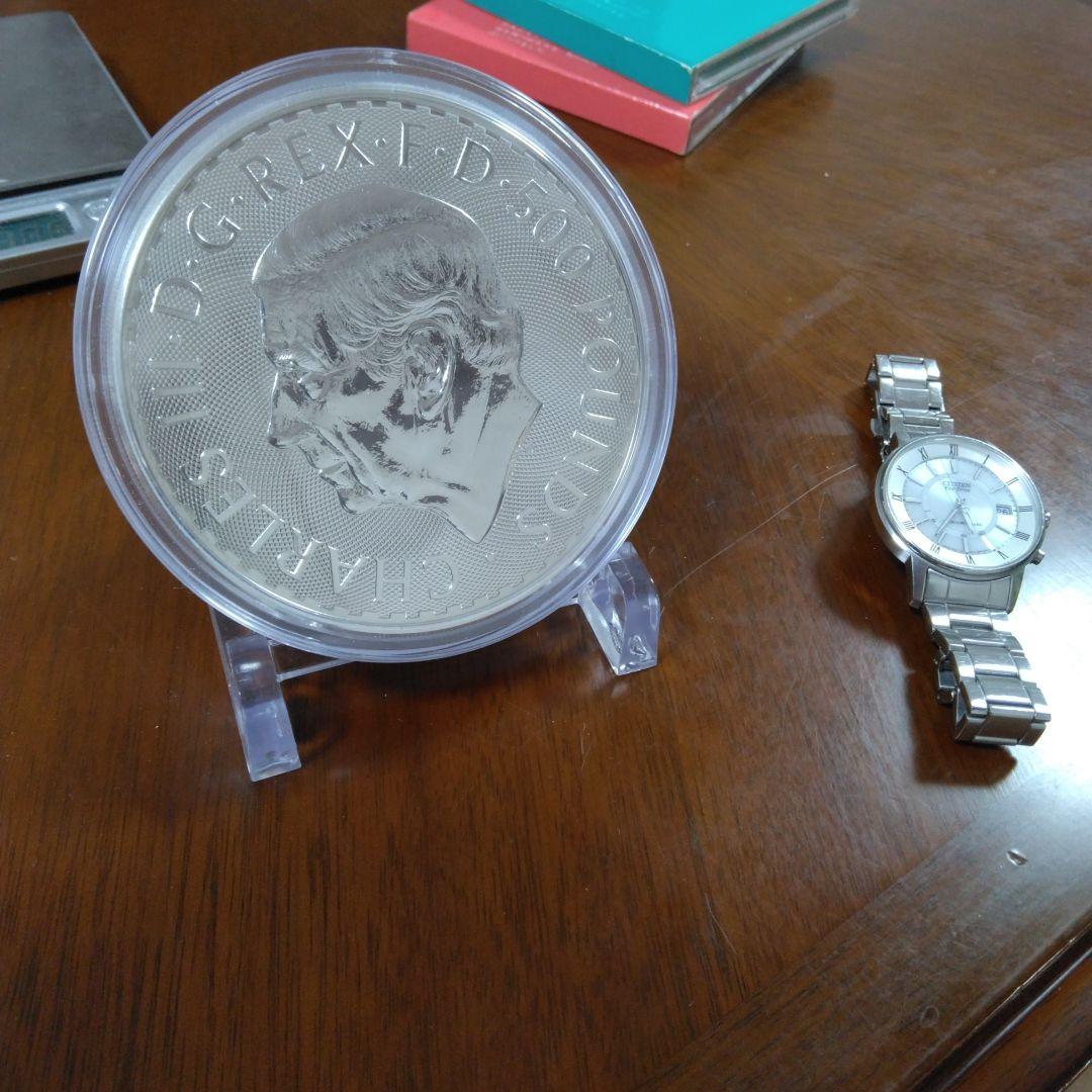 保証書付き重量1KG 英国500ポンド ブリタニア銀貨