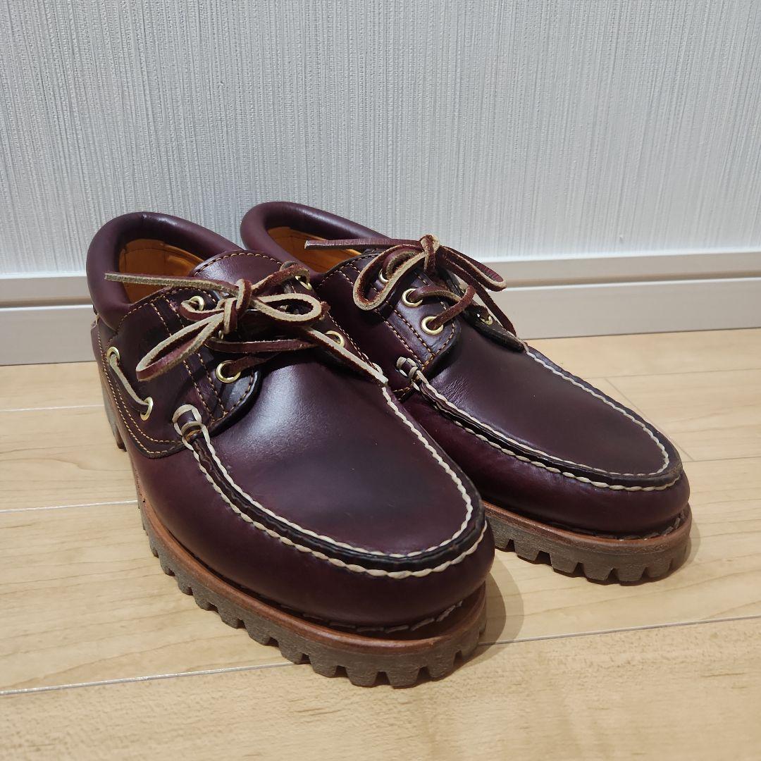 極美品　Timberland　モカシン25.5cm デッキシューズ3eye