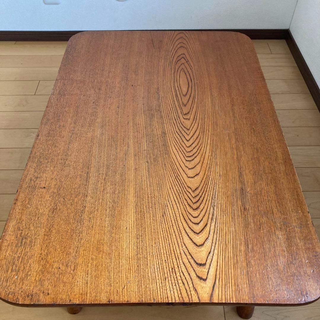 アンティーク】一枚板 木製座卓 長方形 ブラウン シンプルデザイン