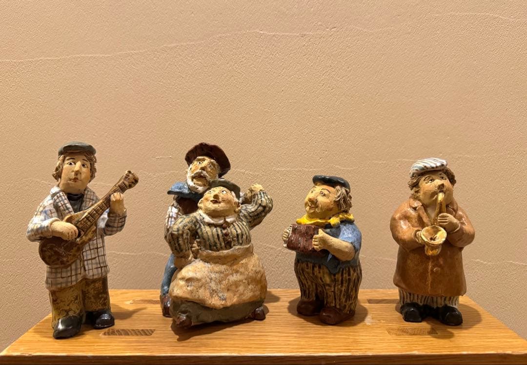 ささきようこ作　陶人形　陶器の音楽家人形4体セット ささきようこ作 陶人形 陶器の音楽家人形4体セット ささきようこ作陶