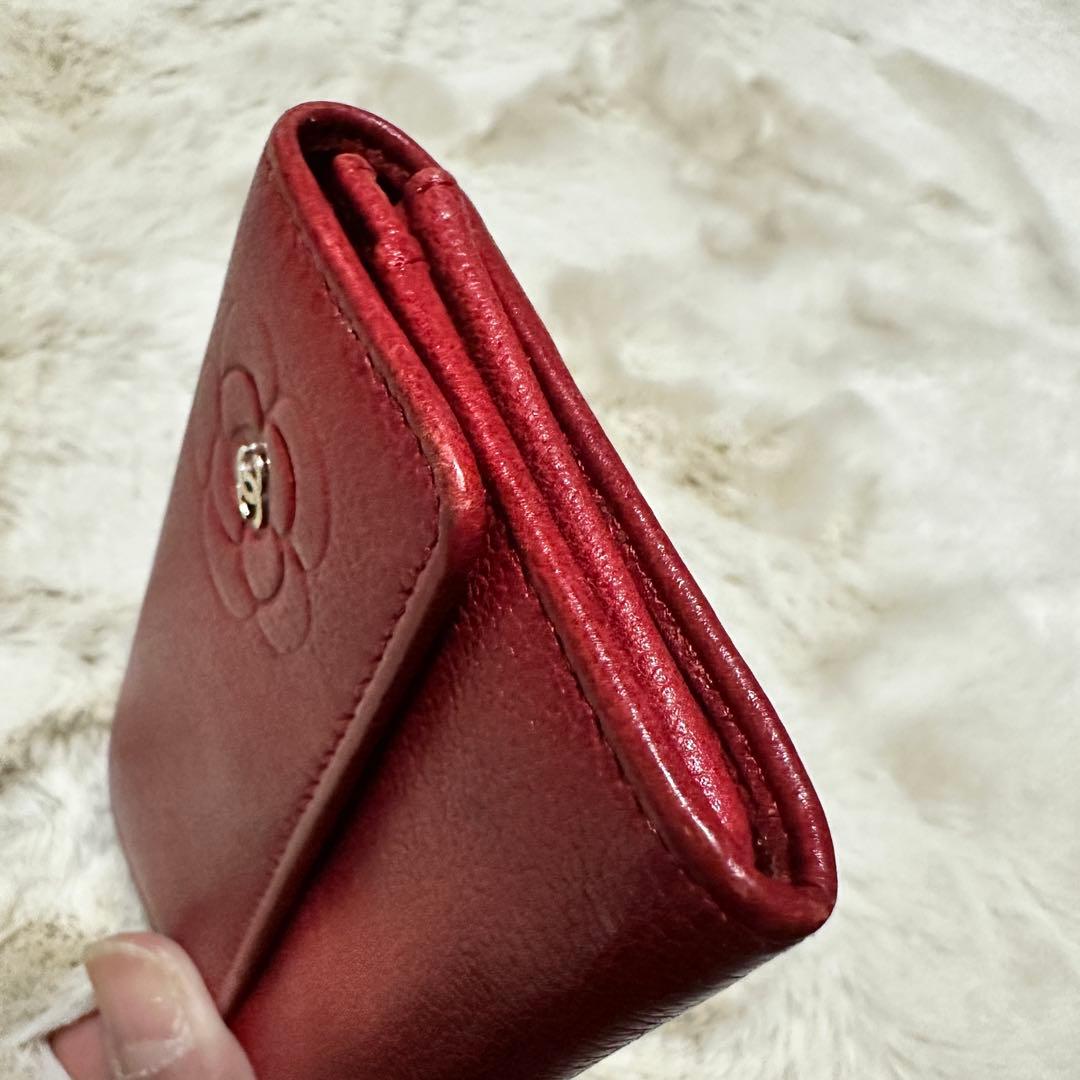 CHANEL 赤 レザー ケース