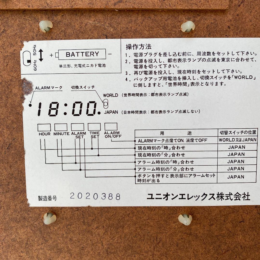 昭和レトロ！　☆世界地図額型☆ 世界時計付き ジャンク品！