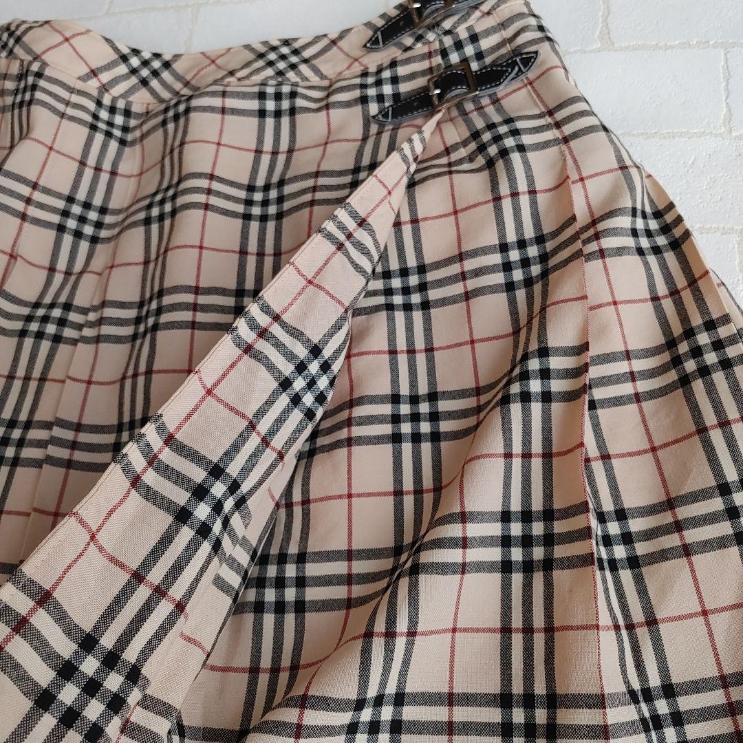 バーバリー ノバチェック キッズ プリーツ スカート 卒業式 160 美品