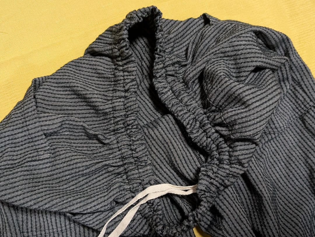 UZUIRO よろけ縞一本刺し子 スッキリサルエルパンツ