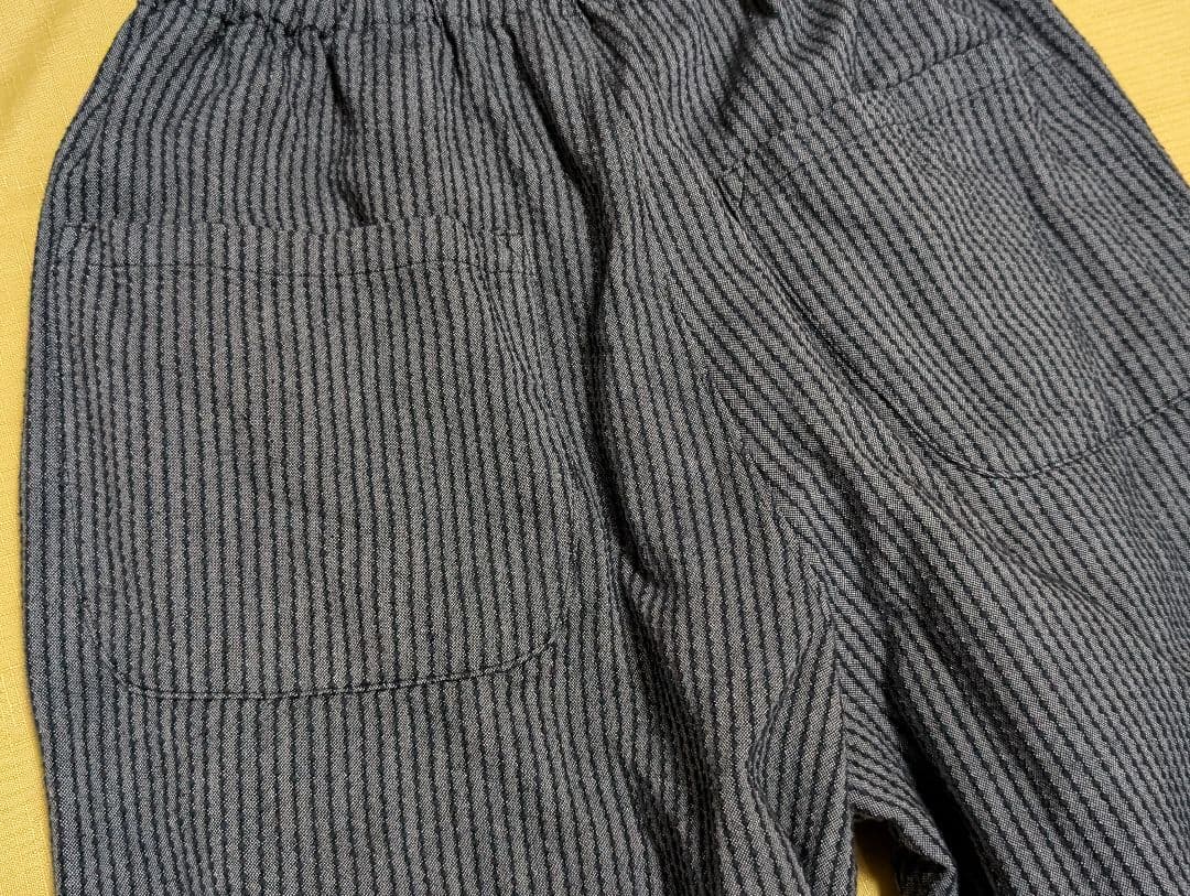 UZUIRO よろけ縞一本刺し子 スッキリサルエルパンツ