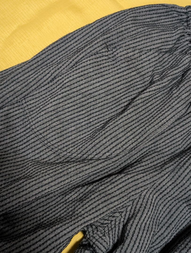 UZUIRO よろけ縞一本刺し子 スッキリサルエルパンツ