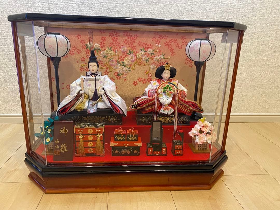 お雛様　親王飾り　ケース入り　福仙　ひな祭り　初節句