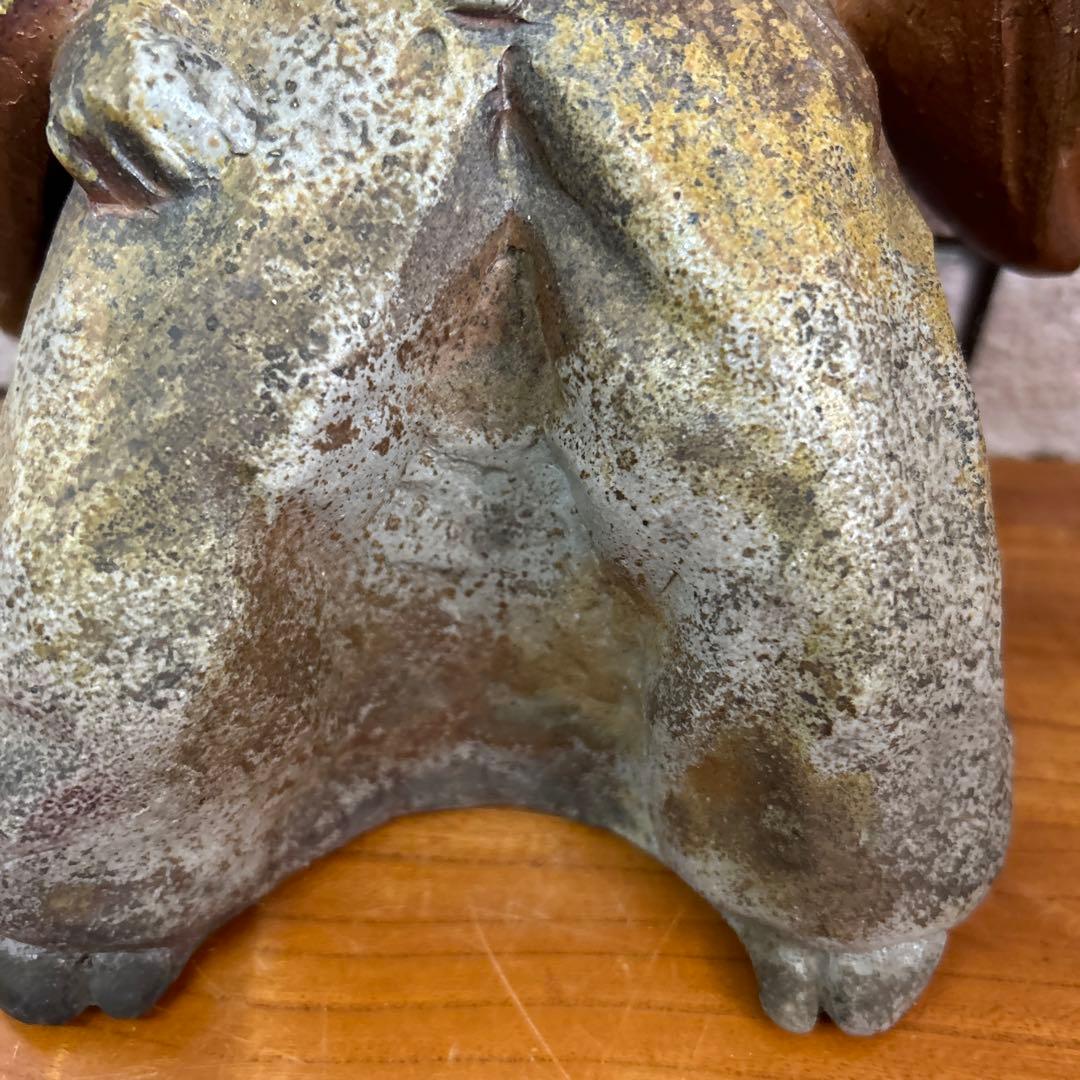 岡山県重要無形文化財 浦上善次 備前焼 申置物 サル 猿 工芸品 干支