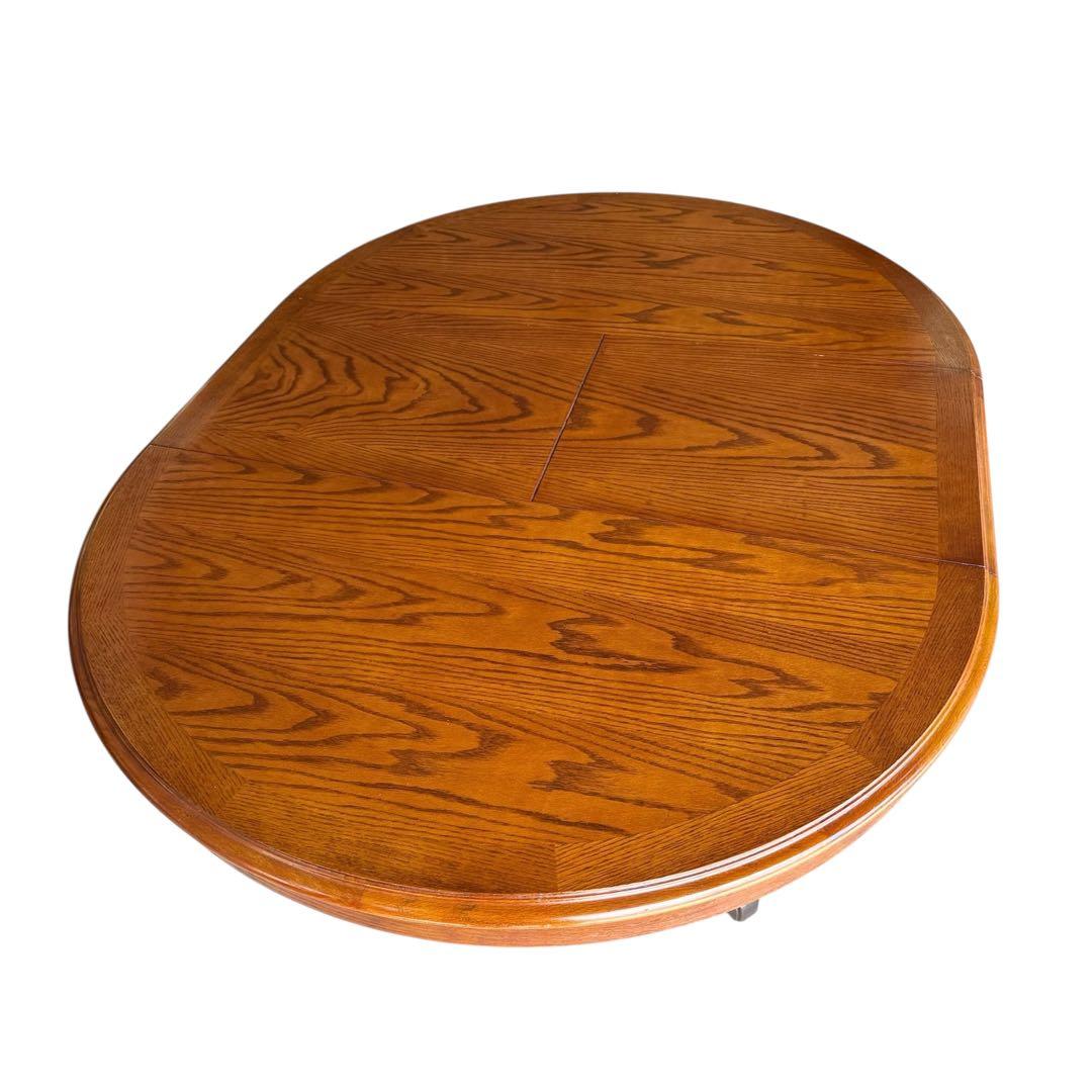 HR804 三越ブルージュ　拡張テーブル　ダイニングテーブル　丸　円　楕円