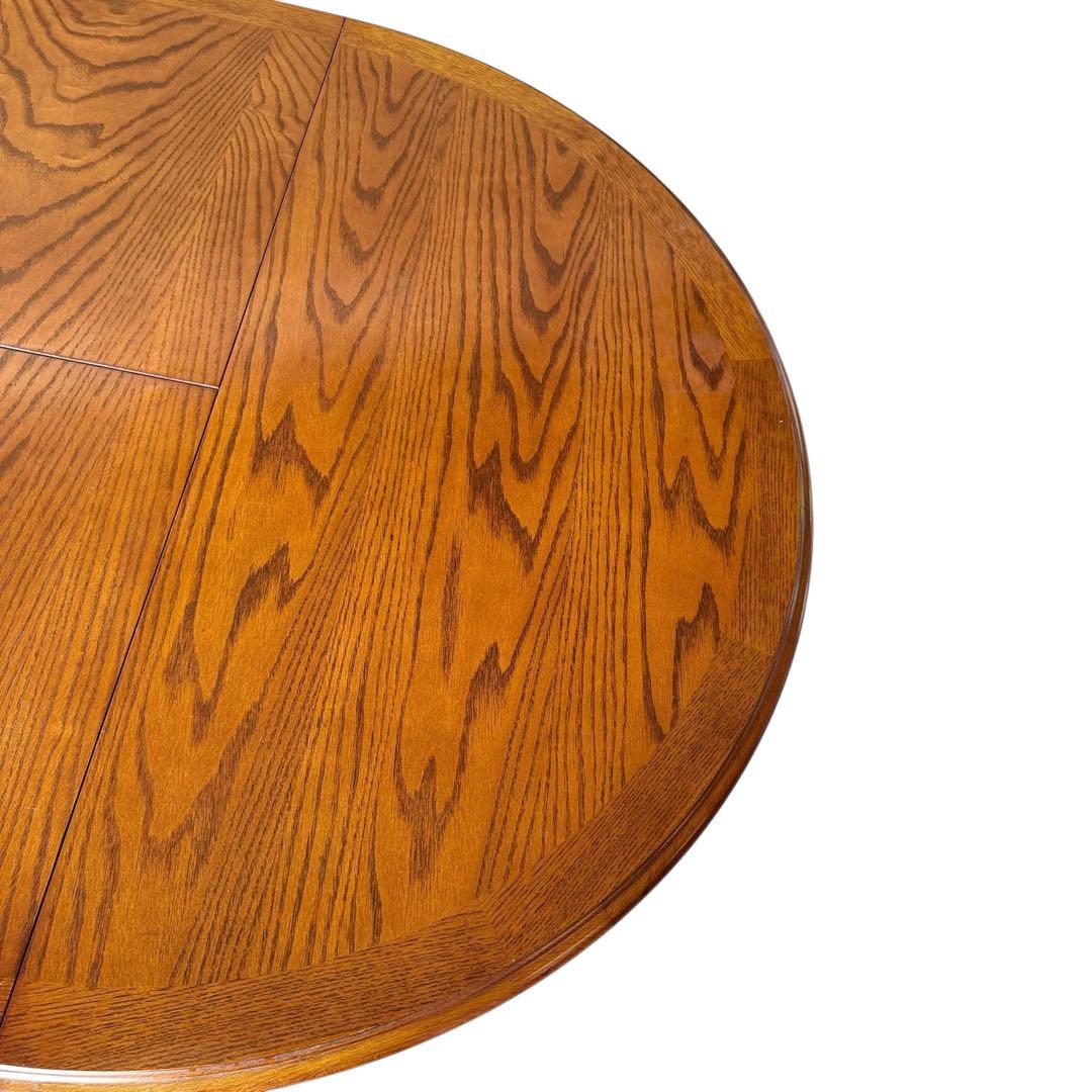 HR804 三越ブルージュ　拡張テーブル　ダイニングテーブル　丸　円　楕円