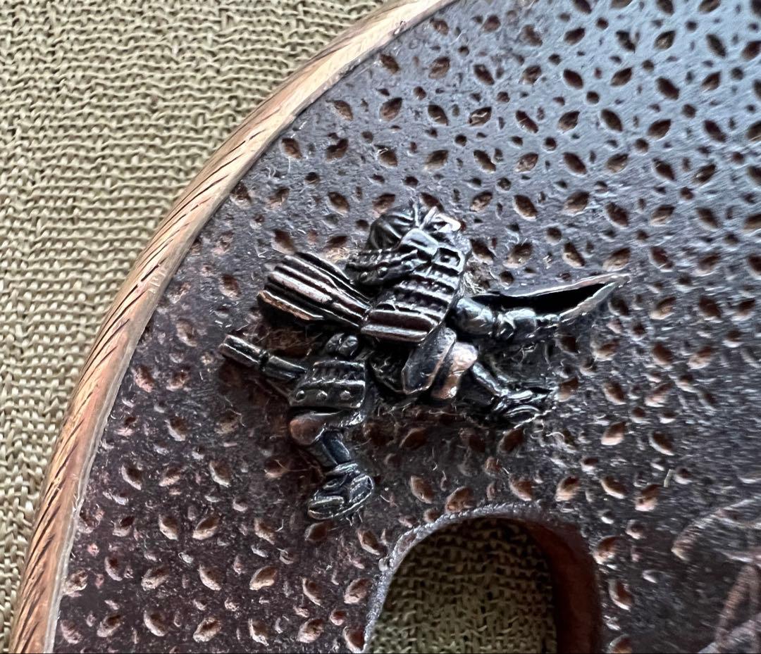 時代物 大小鍔 大小拵 武者 鎧 日本刀 収納桐箱 アンティーク