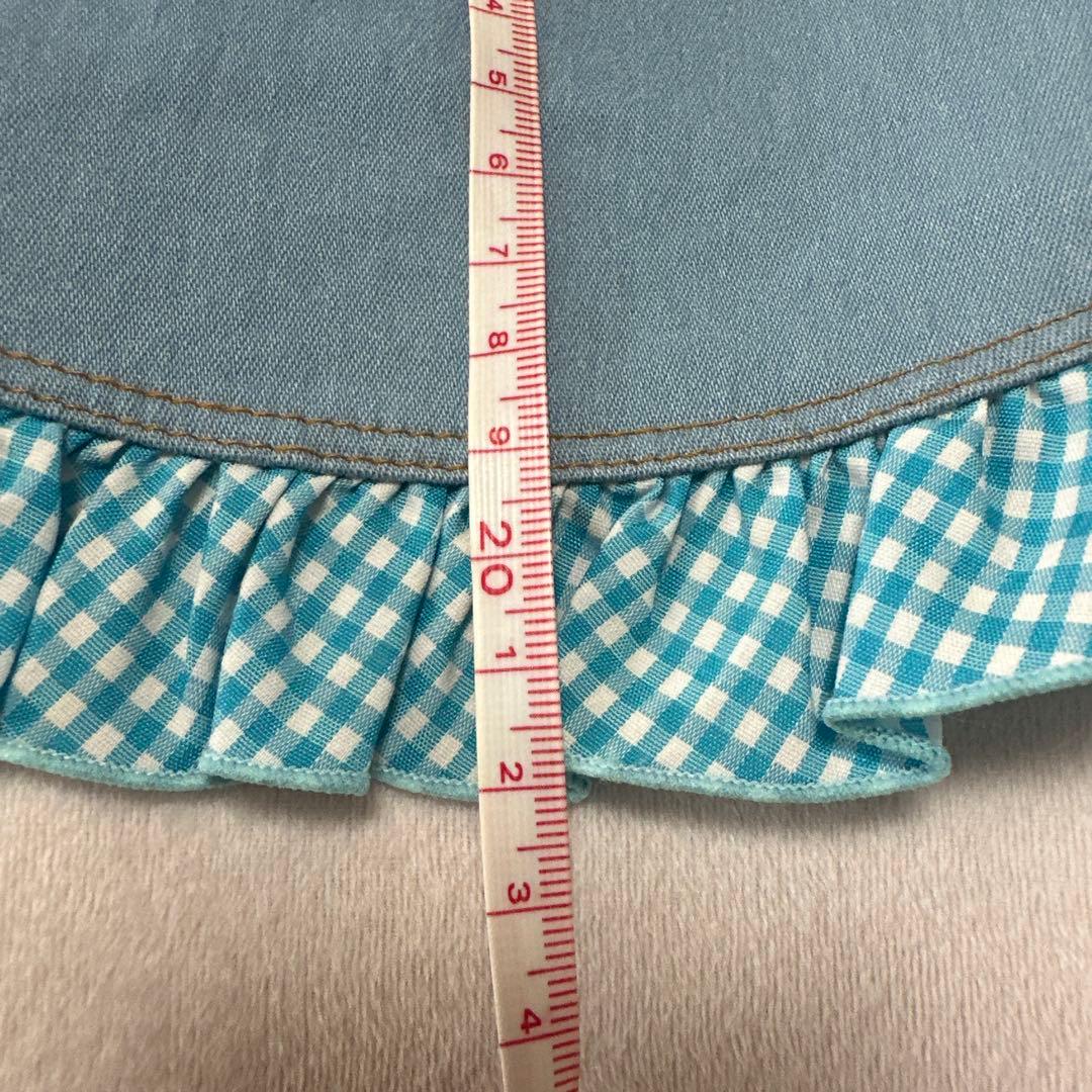 アトリエGGデニムブルー フリル付き犬服