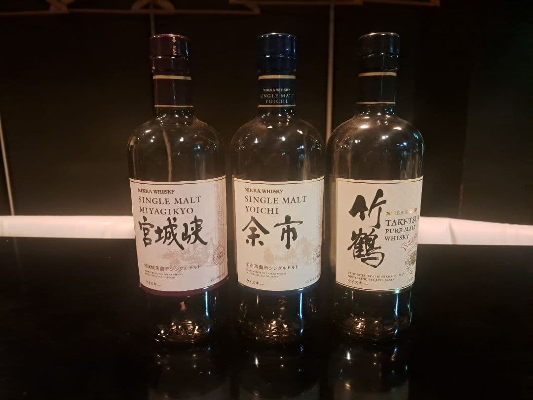 竹鶴、余市、宮城峡 空瓶 3本セット - メルカリ