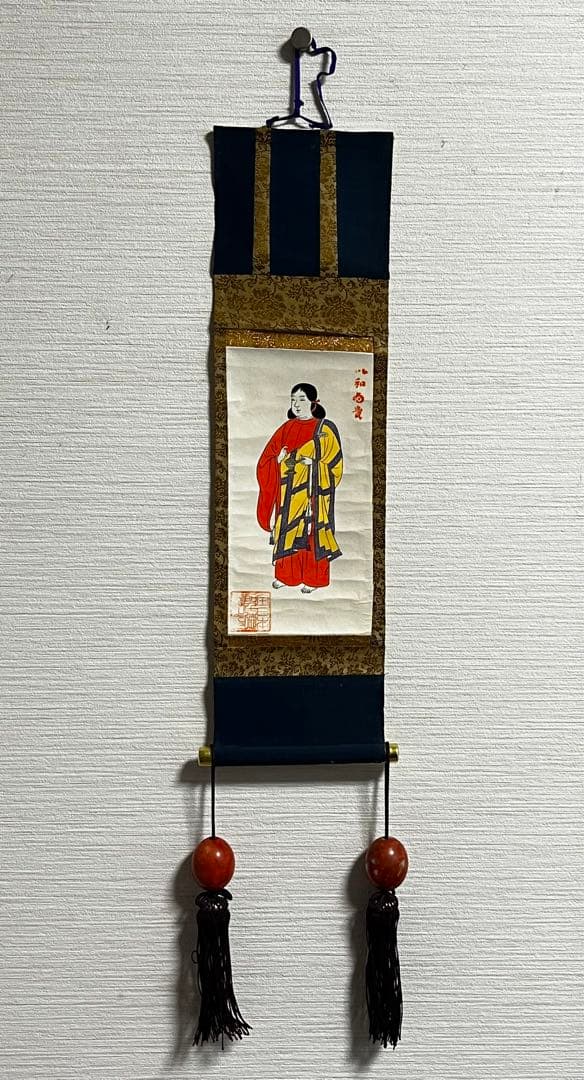 聖徳太子御像　掛け軸　小さめ　箱付　アンティーク