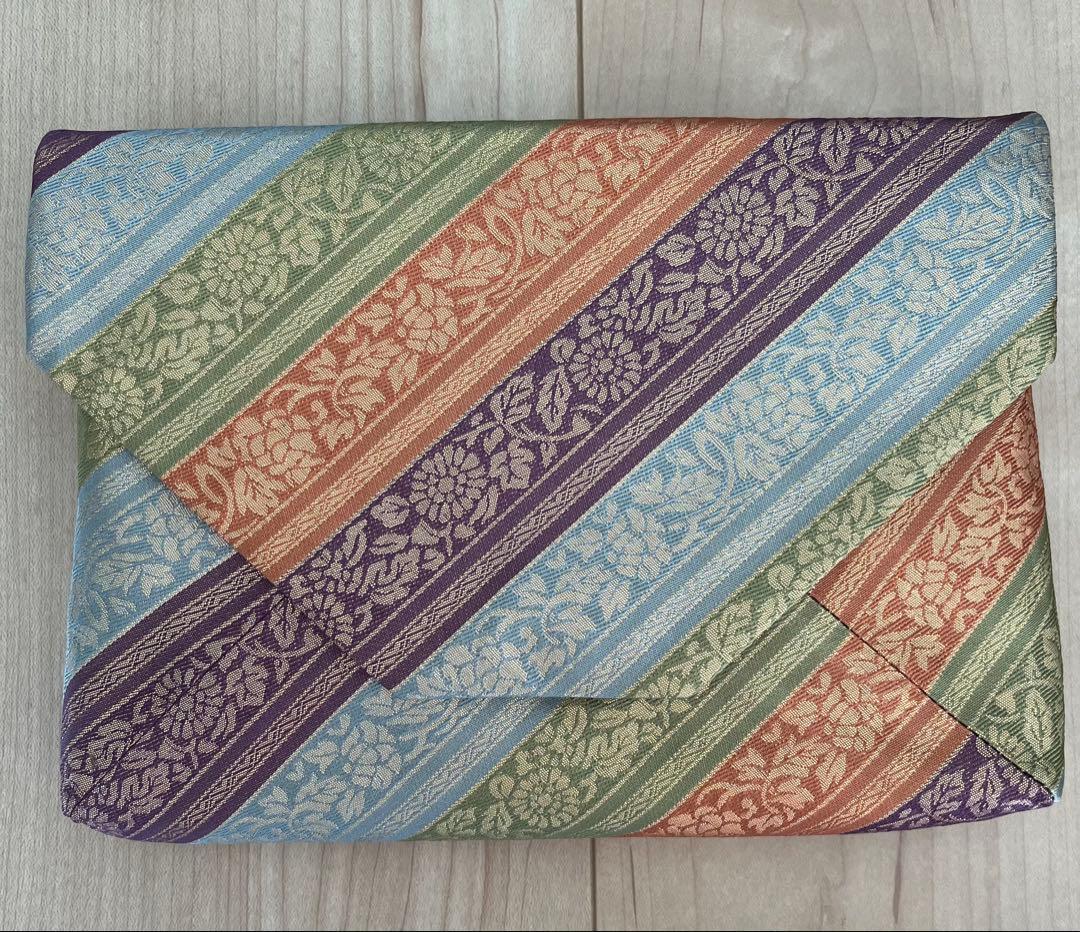 数寄屋袋 名物裂 西陣織 唐花間道 鳳斉謹製 茶道用帛紗 セット