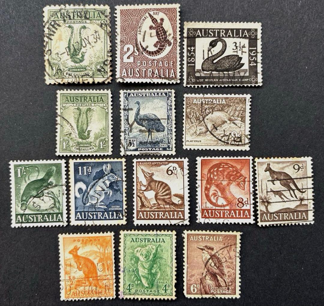 海外古切手 使用済み外国切手オーストラリア1930年代ヴィンテージ 動物