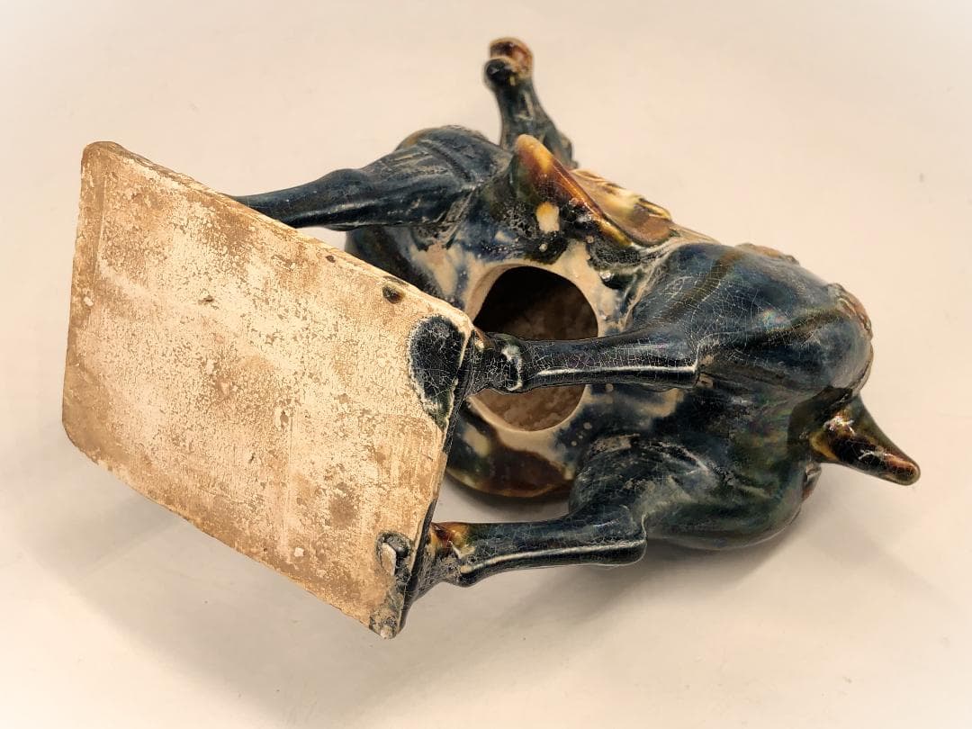 倣古三彩馬俑 】 経世紀骨董 中華古玩