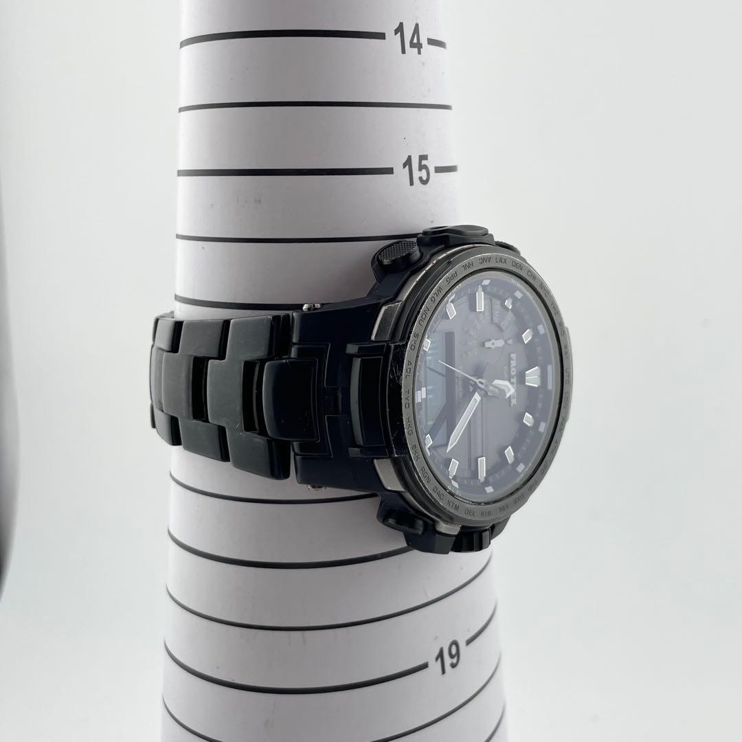 【稼働/反転液晶】カシオ　プロトレック　ワールドタイム　電波ソーラー　腕時計