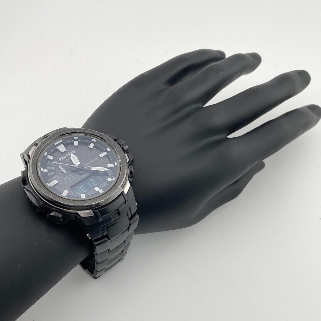 【稼働/反転液晶】カシオ　プロトレック　ワールドタイム　電波ソーラー　腕時計