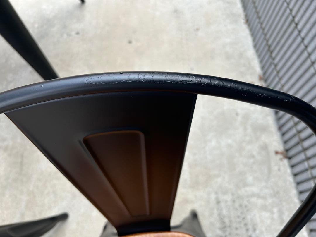 値下げ！『引き取り限定』アイアン　ダイニングテーブルセット　椅子4脚