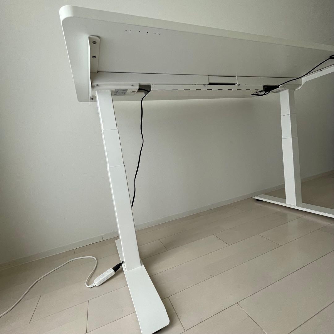 FlexiSpot E7 電動式昇降式デスク 140cm 天板付き ホワイト