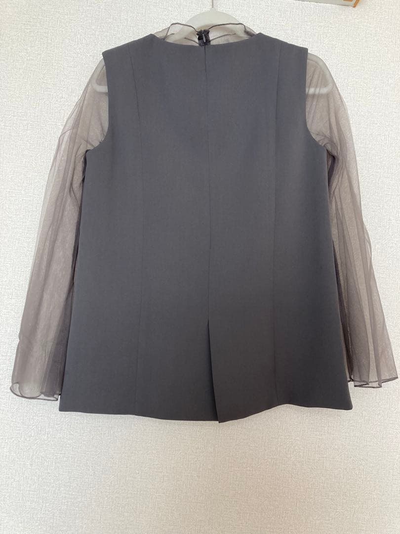 GIRL セットアップ　S グレー　オケージョンドレス　結婚式　パンツドレス