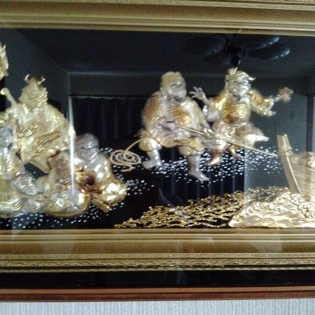 大型黄金七福神 立体工芸品　純金　純銀　金運　開運　縁起物　昭和レトロ　日本製