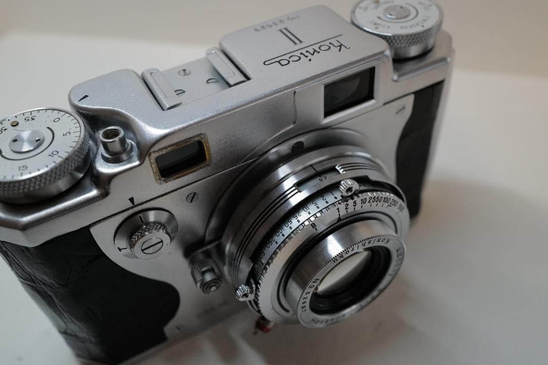 整備済 コニカ Konica II ワニ本革張替済 レンジファインダーカメラ