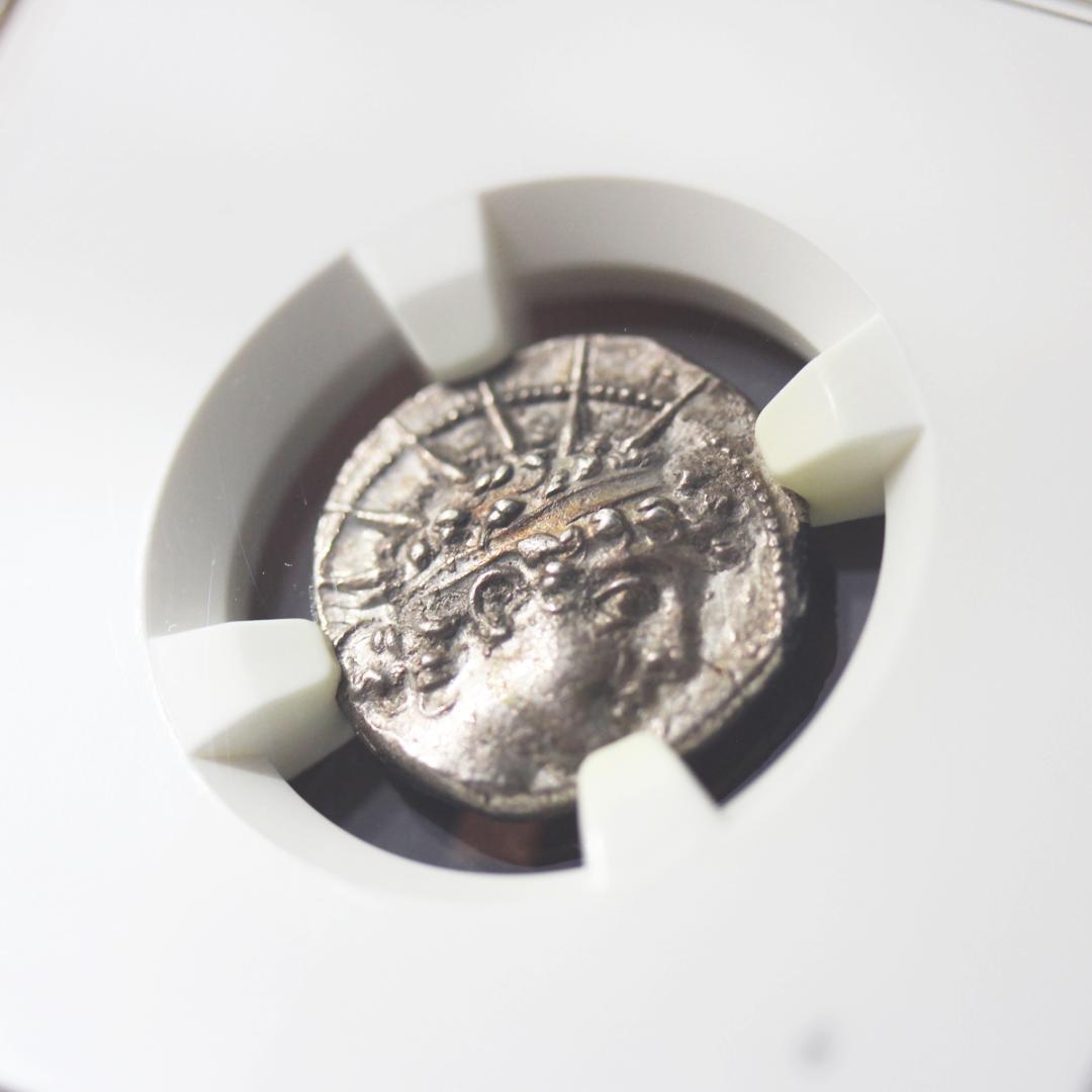 アンティオコス6世【Ch AU NGC】セレウコス朝シリア ドラクマ銀貨