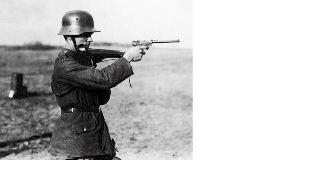 タナカ ルガーP08 用 木製ストック ロングタイプ　革製ホルスター付