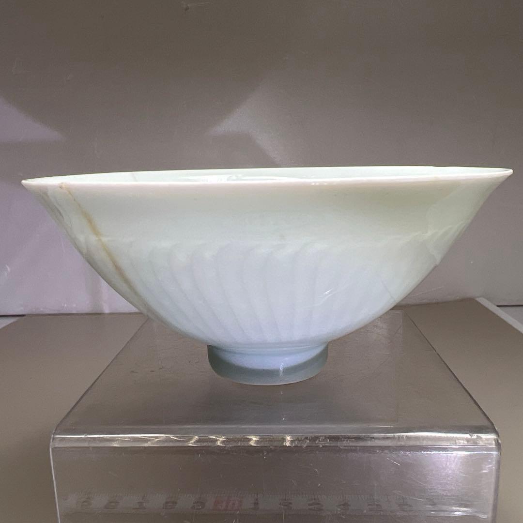 中国宋時代 影青陰刻 茶碗 直径12.2㎝ トヒオ 東な7-0703⭐︎2Fの通販