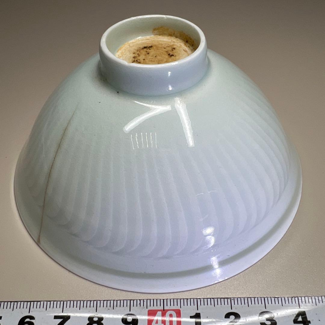 中国宋時代 影青陰刻 茶碗 直径12.2㎝ トヒオ 東な7-0703⭐︎