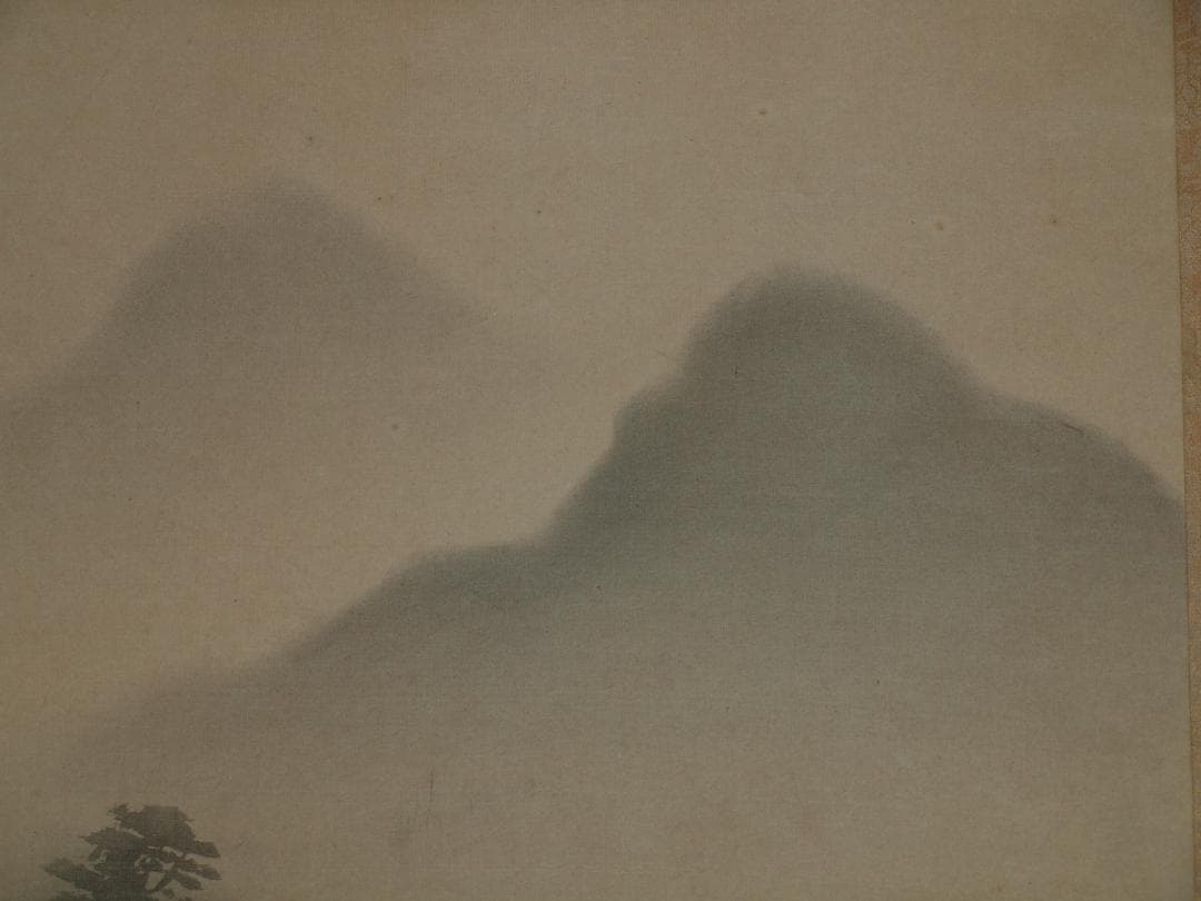 時代の掛軸　山水図肉筆保証　中国美术品 日本　中国<BR> X892C16-7