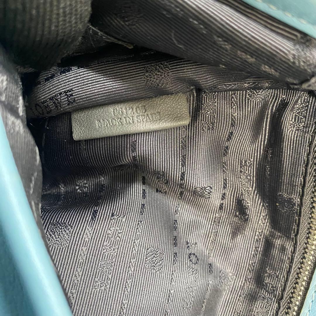 【希少カラー】ロエベ ヘリテージ ショルダーバッグ ブルー 水色 Loewe