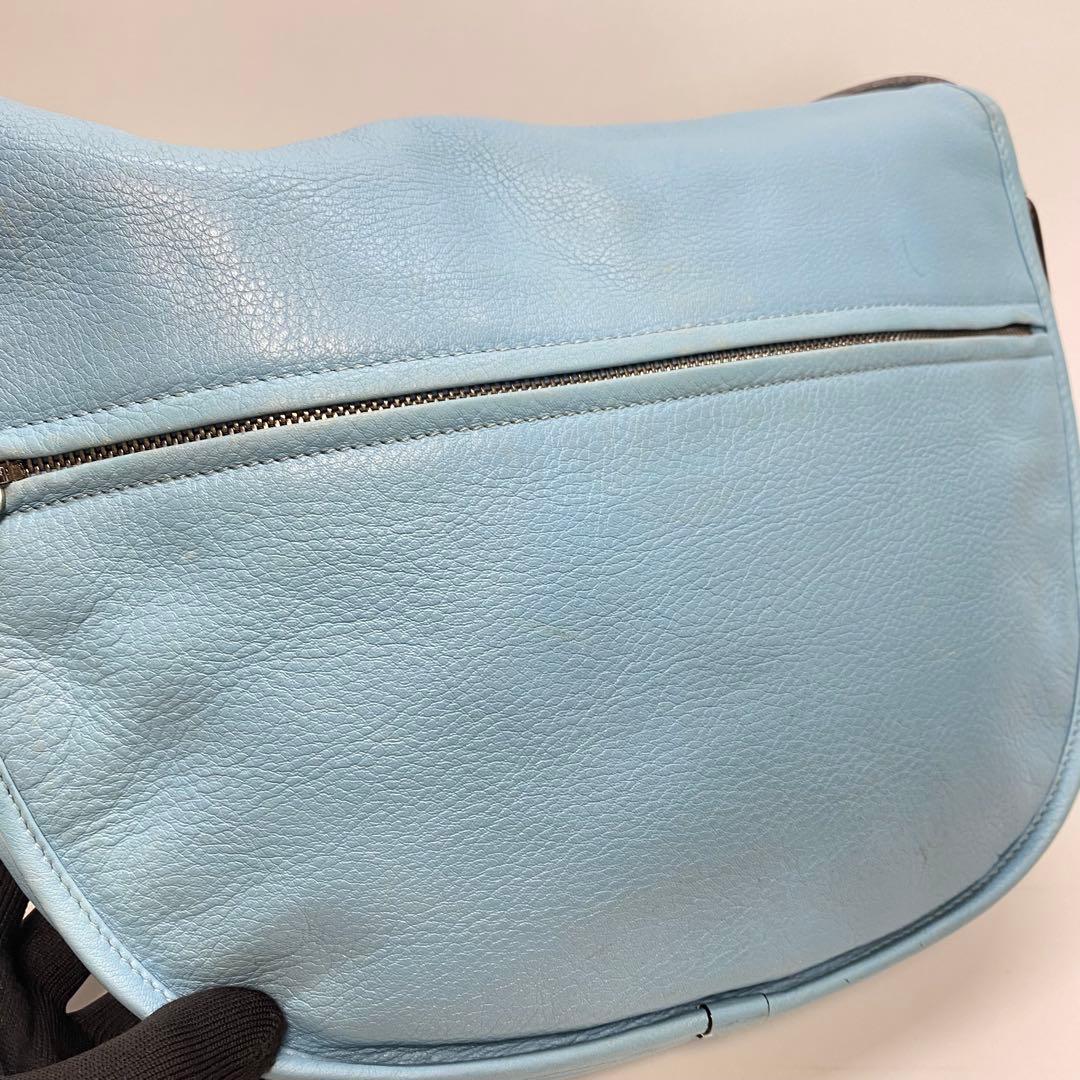 【希少カラー】ロエベ ヘリテージ ショルダーバッグ ブルー 水色 Loewe