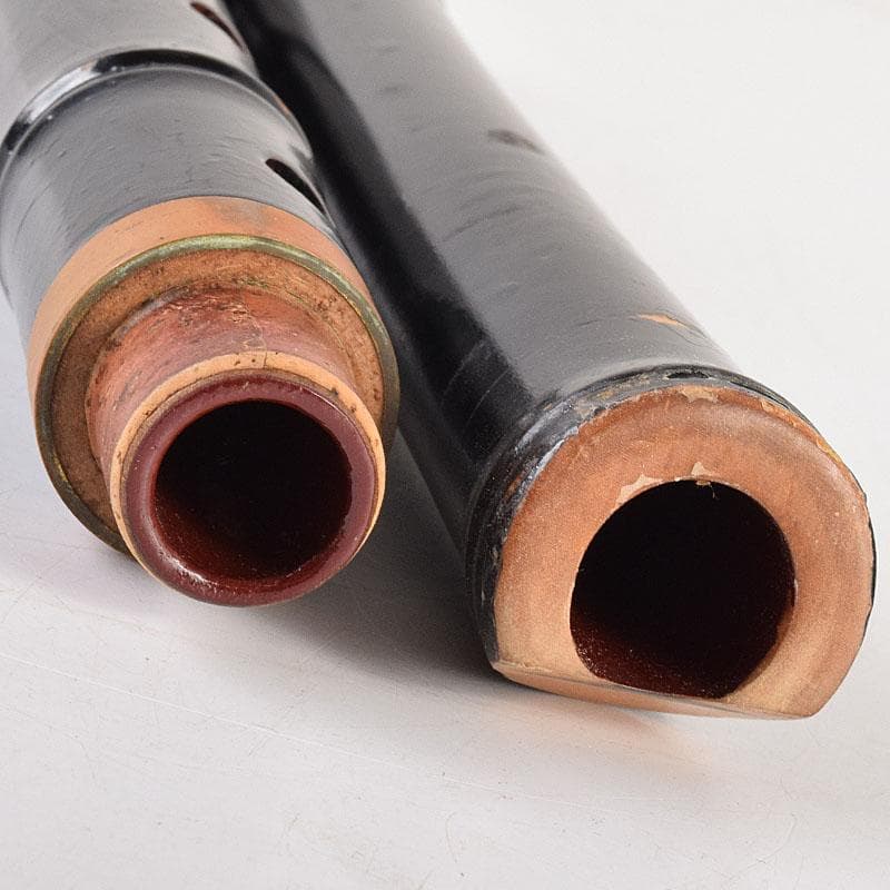 和楽器 木管楽器 岡見周二作 尺八 縦笛 仕覆付 共布共